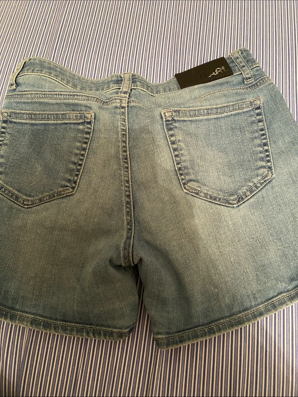 Karl Lagerfeld Light Blue Denim girl Shorts with Cat Patch size 16